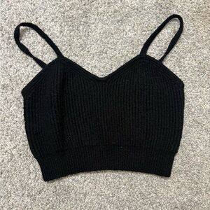 Active USA Black Knit Top